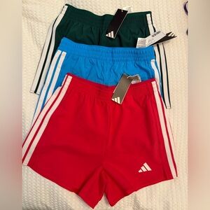 Adidas Climacool lightweight Sport Performance Shorts - Red, Blue, & Green - Sm